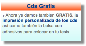 Cds gratis con su Trabajo de Fin de Grado